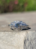 Platinum ART DECO diamond vintage estate antique ring- apx .75ct tw