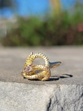 14k gold diamond SNAKE estate ring