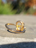 14k gold diamond SNAKE estate ring