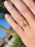 14k gold diamond SNAKE estate ring