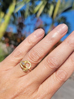 14k gold diamond SNAKE estate ring