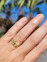 14k gold diamond SNAKE estate ring