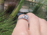platinum Edwardian  filigree diamond engagement ring