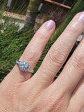 platinum Edwardian  filigree diamond engagement ring