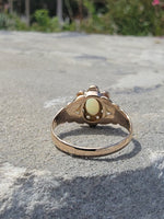 10k gold Victorian opal & pearl antique ring