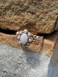 10k gold Victorian opal & pearl antique ring