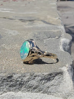 10k gold Deco c.1930's 1940's opal ring