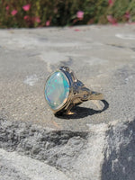 10k gold Deco c.1930's 1940's opal ring