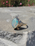 10k gold Deco c.1930's 1940's opal ring