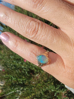 10k gold Deco c.1930's 1940's opal ring