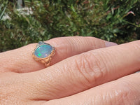 10k gold Deco c.1930's 1940's opal ring