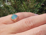 10k gold Deco c.1930's 1940's opal ring
