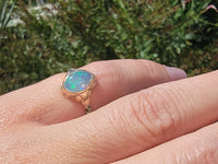 10k gold Deco c.1930's 1940's opal ring
