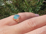 10k gold Deco c.1930's 1940's opal ring