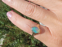 10k gold Deco c.1930's 1940's opal ring