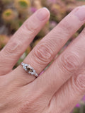 18k white gold cognac brown colored European diamond c.1920's antique engagement ring