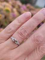 18k white gold cognac brown colored European diamond c.1920's antique engagement ring