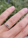 18k white gold cognac brown colored European diamond c.1920's antique engagement ring