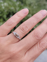 18k white gold cognac brown colored European diamond c.1920's antique engagement ring