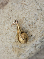 14k yellow gold Eagle Talon Claw Ball estate pendant necklace