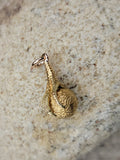 14k yellow gold Eagle Talon Claw Ball estate pendant necklace