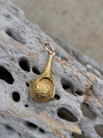 14k yellow gold Eagle Talon Claw Ball estate pendant necklace