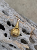14k yellow gold Eagle Talon Claw Ball estate pendant necklace