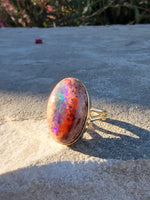 14k yellow gold cantera opal estate ring
