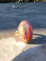 14k yellow gold cantera opal estate ring