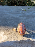 14k yellow gold cantera opal estate ring