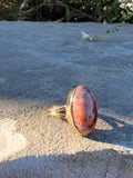 14k yellow gold cantera opal estate ring