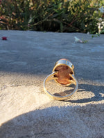 14k yellow gold cantera opal estate ring