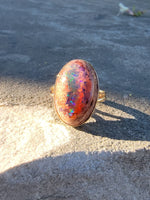 14k yellow gold cantera opal estate ring