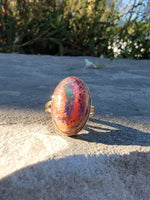 14k yellow gold cantera opal estate ring