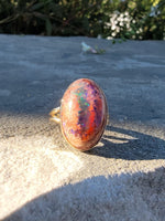 14k yellow gold cantera opal estate ring