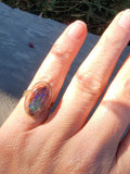 14k yellow gold cantera opal estate ring