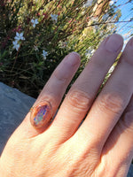 14k yellow gold cantera opal estate ring