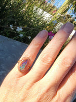 14k yellow gold cantera opal estate ring