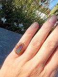 14k yellow gold cantera opal estate ring
