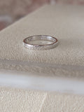 Platinum 2.5mm 4 diamond engraved vintage wedding band