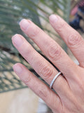 platinum 2.4mm ART DECO 8 diamond vintage engraved floral wedding band