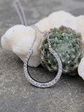 platinum 30 diamond antique horseshoe pendant necklace