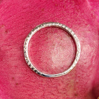 platinum 2.4mm ART DECO 8 diamond vintage engraved floral wedding band