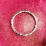 platinum 2.4mm ART DECO 8 diamond vintage engraved floral wedding band