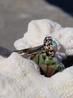 10k gold Victorian opal & pearl antique ring