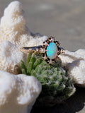 10k gold Victorian opal & pearl antique ring