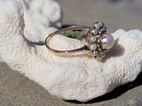 10k gold pearl antique ring