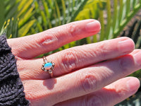 10k gold Victorian opal & pearl antique ring