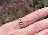 10k gold Victorian pearl & diamond ring