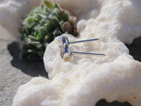 Platinum bezel set old mine cut diamond studs earrings - apx 1.07ct tw